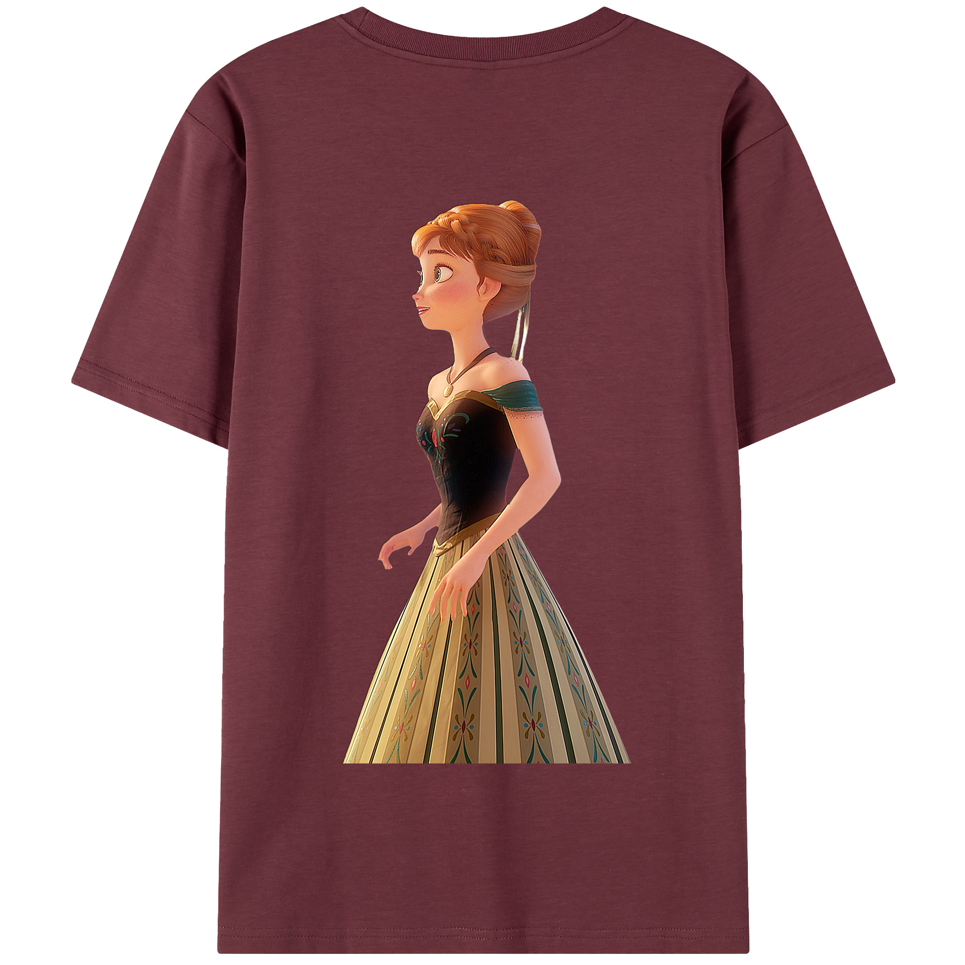 （画像用） アナと雪の女王 アンナ エルサ Frozen Anna Elsa 綿100％半袖Tシャツ（背面プリント）